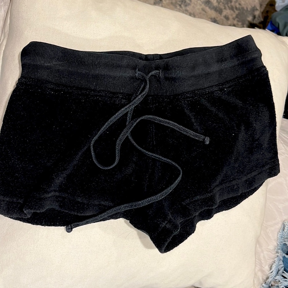 Black Terry Hard Tail Shorts